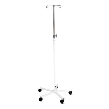 Mobile infusion stand - mild steel, two hooks (DPM/2H)