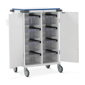 Original Packaging Compatible Trolley - Thirty Two Resident Capacity - Electronic Push Button Lock