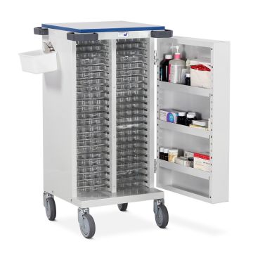 Biodose® & MultiMeds Compatible Trolley - Forty Six Tray Capacity - Electronic Push Lock