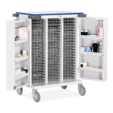 Biodose® & MultiMeds Compatible Trolley - Sixty Nine Tray Capacity - High Security Bolt Lock