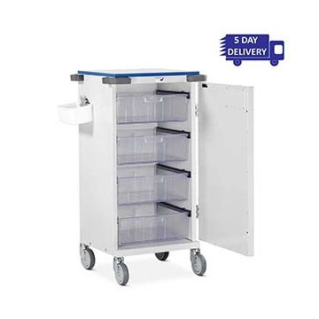 Original Packaging Compatible Trolley - Thirty Two Resident Capacity - High Security Bolt Lock